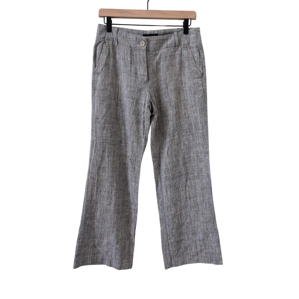 Talbots Gray Linen Cotton Trouser Pants size 6
